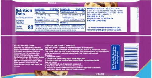 Kroger® Milk Chocolate Chips Perspective: back