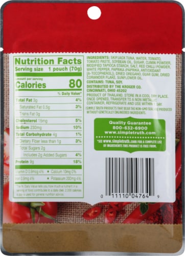 Simple Truth™ Pole & Line Refreshing Salsa Skipjack Tuna Pouch Perspective: back