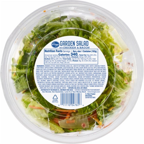 Kroger® Chicken and Bacon Garden Salad Bowl Kit Perspective: back