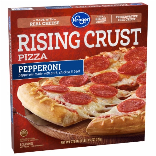 Kroger® Pepperoni Rising Crust Frozen Pizza Perspective: back