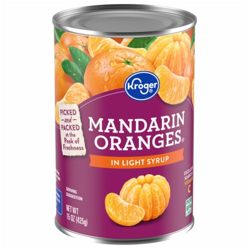 Kroger® Canned Mandarin Oranges in Light Syrup Perspective: back