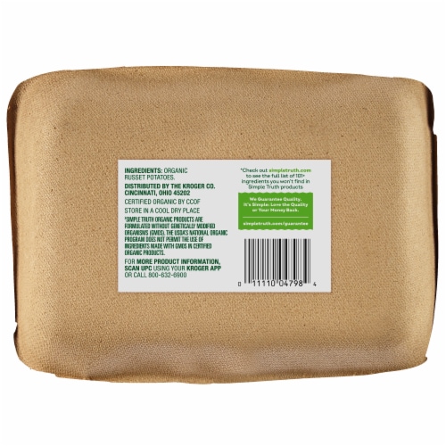Simple Truth Organic® Baker Russet Potatoes Perspective: back
