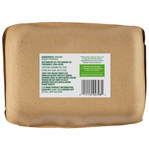 Simple Truth Organic® Baker Russet Potatoes Perspective: back