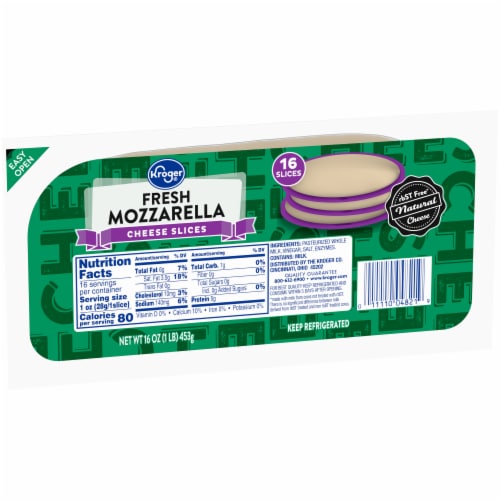 Kroger® Fresh Mozzarella Sliced Cheese Perspective: back