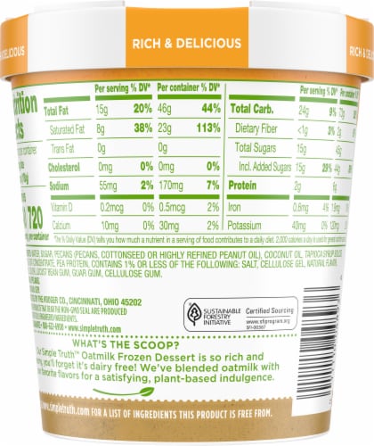 Simple Truth™ Maple Pecan Oatmilk Non-Dairy Frozen Dessert Perspective: back