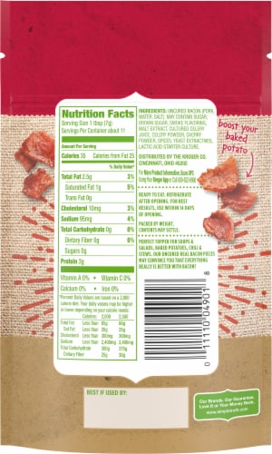Simple Truth™ Fully Cooked Uncured Bacon Pieces Perspective: back