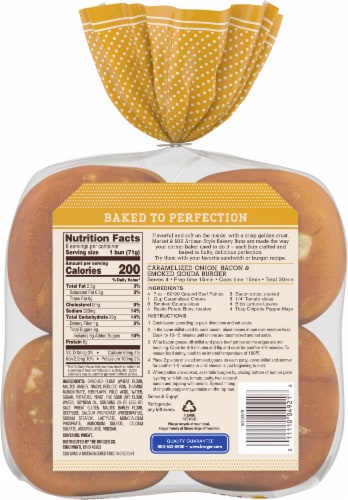 Kroger® Market & Mill Artisan Style Rustic Potato Hamburger Buns Perspective: back