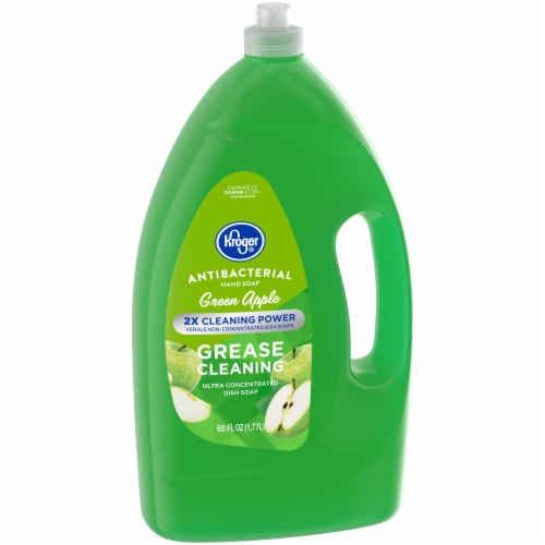Kroger® Grease Cleaning Antibacterial Green Apple Liquid Dish Soap Perspective: back