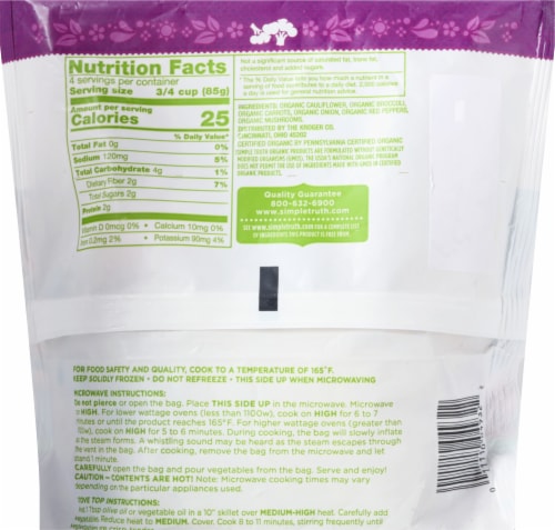Simple Truth Organic® Riced Cauliflower Stir Fry Vegetables Perspective: back