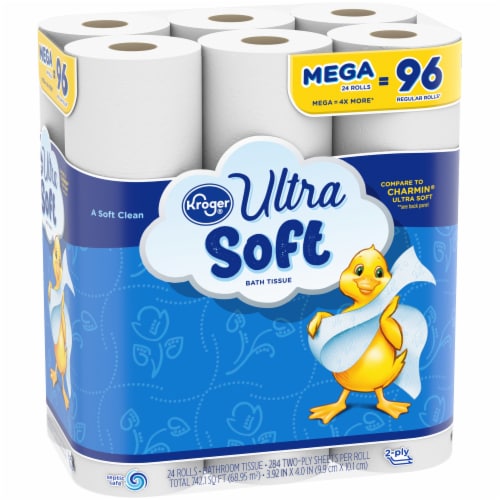 Kroger® Ultra Soft Toilet Paper Mega Roll Perspective: back