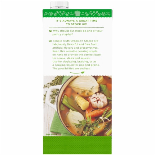 Simple Truth Organic® Fat Free Vegetable Stock Perspective: back