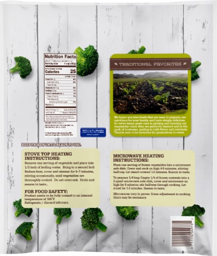 Kroger® Frozen Broccoli Florets Perspective: back