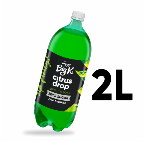 Big K® Citrus Drop Zero Sugar Soda Bottle Perspective: back