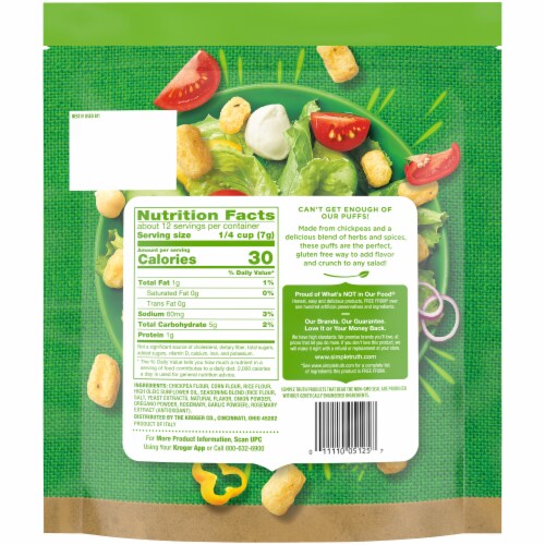 Simple Truth™ Seasoned Herb Chickpea Puffs Salad Toppers Perspective: back