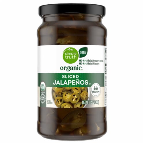 Simple Truth Organic® Medium Hot Sliced Jalapeno Peppers Perspective: back