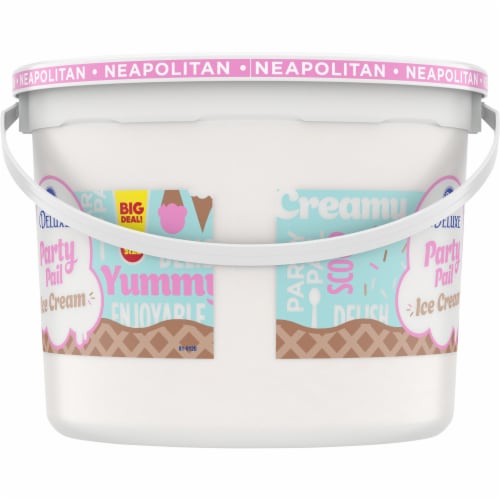 Kroger® Deluxe Party Pail Neapolitan Flavored Ice Cream Family Size Perspective: back