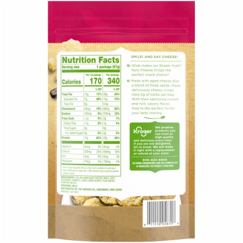 Simple Truth™ Keto Three Seed Cheese Crisps Perspective: back