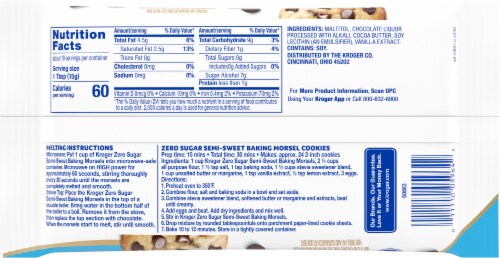 Kroger® Sugar Free Chocolate Chips Perspective: back