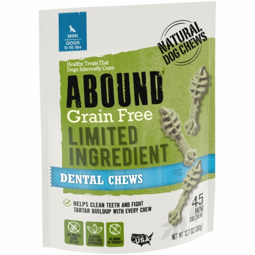 Abound® Grain Free Mini Dental Chews Dog Treats Perspective: back