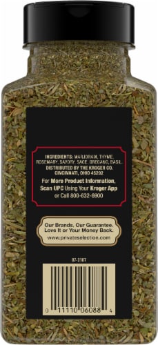 Private Selection® Savory & Spicy Italian Seasoning Perspective: back