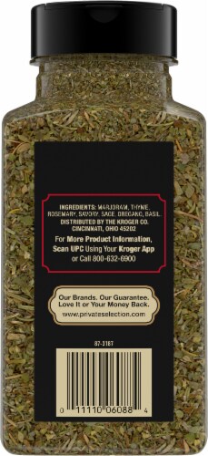 Private Selection® Savory & Spicy Italian Seasoning Perspective: back