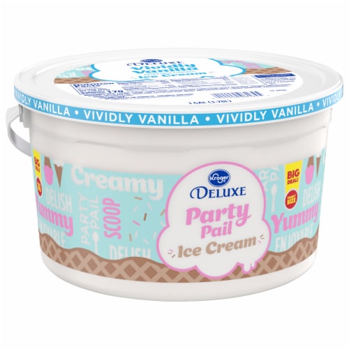 Kroger® Deluxe Vividly Vanilla Ice Cream Party Pail BIG DEAL! Perspective: back