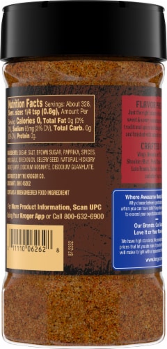 Kroger® Prime Seasonings Sweet Smokehouse Season & Rub Perspective: back