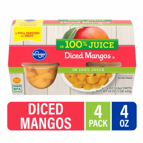 Kroger® Diced Mango Cups in 100% Juice Perspective: back