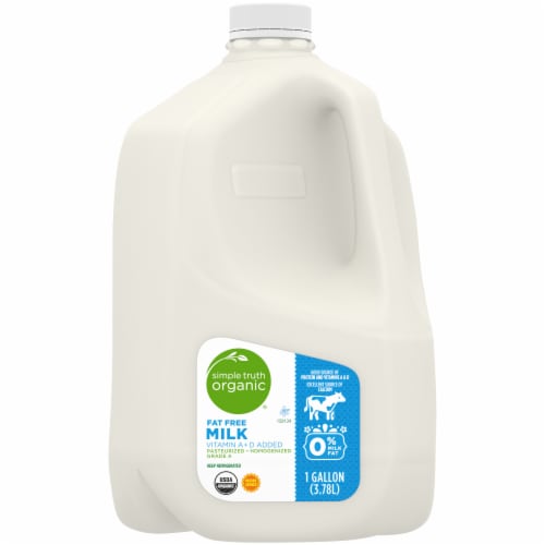 Simple Truth Organic® Fat Free Skim Milk Gallon Perspective: back