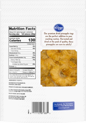Kroger® Dried Pineapple Rings Perspective: back