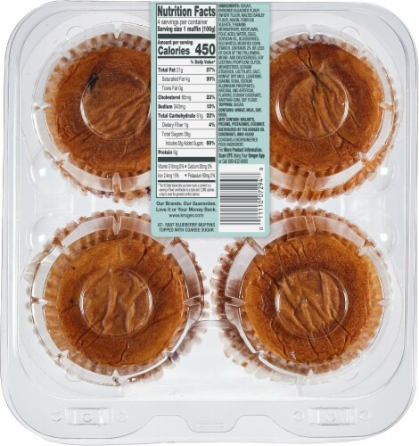 Bakery Fresh Blueberry Muffins Perspective: back