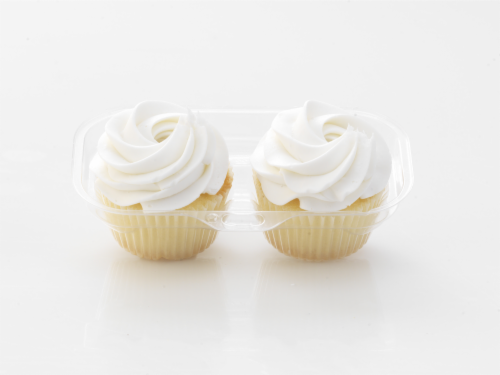 Bakery Fresh Goodness Chocolate Cupcakes with White Icing Perspective: back
