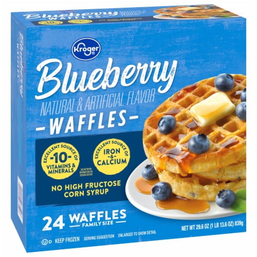 Kroger® Blueberry Waffles Perspective: back