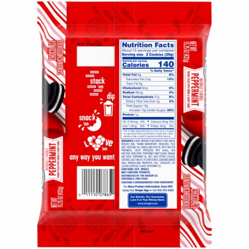 Kroger® Chocolate Candycane Double Filled Sandwich Cremes Perspective: back