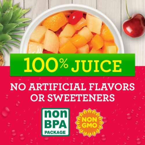Kroger® Cherry Mixed Fruit Cups in 100% Juice Perspective: back