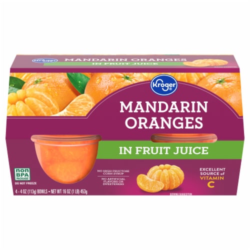 Kroger® Mandarin Orange Cups in 100% Juice Perspective: back