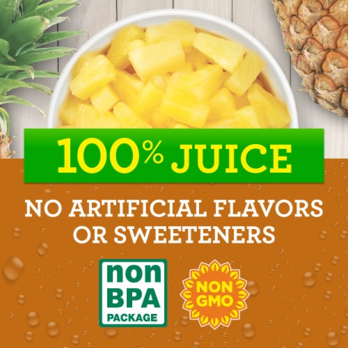 Kroger® Pineapple Tidbits Cups in 100% Pineapple Juice Perspective: back