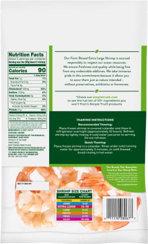 Simple Truth™ Extra Large Cooked Tail-On Frozen Shrimp Perspective: back