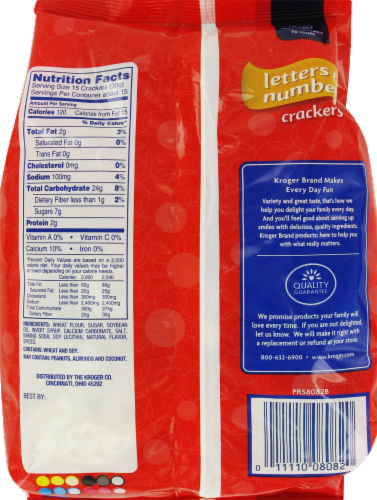 Kroger®  Letters & Numbers Crackers Perspective: back