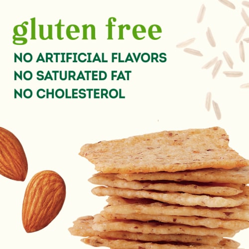 Simple Truth­® Gluten Free Sea Salt Rice & Almond Crisps Crackers Perspective: back