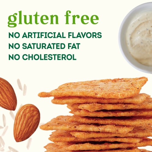 Simple Truth® Gluten Free Buffalo Ranch Rice & Almond Thin Crackers Perspective: back