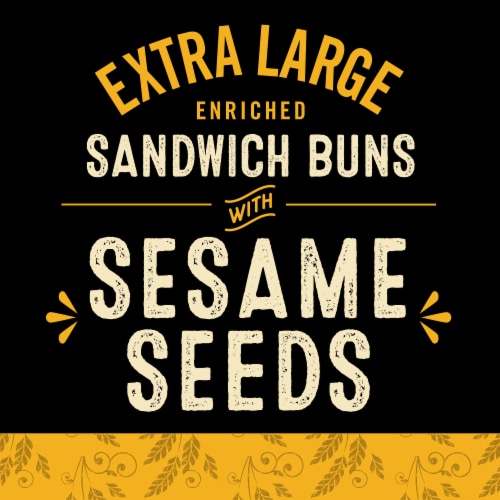 Private Selection® Sesame Extra Large Enriched Sandwich Rolls Perspective: back