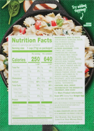 Simple Truth™ Skillet Makers Chicken Florentine Alfredo Meal Starter Perspective: back