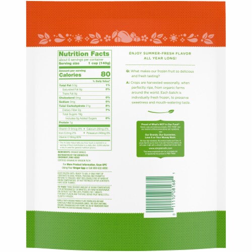 Simple Truth Organic® Mango Chunks Perspective: back