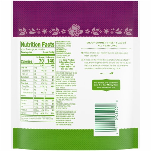 Simple Truth Organic® Berry Medley Perspective: back
