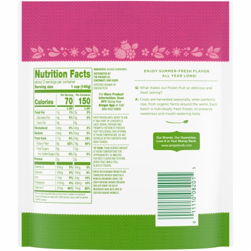 Simple Truth Organic® Raspberries Perspective: back