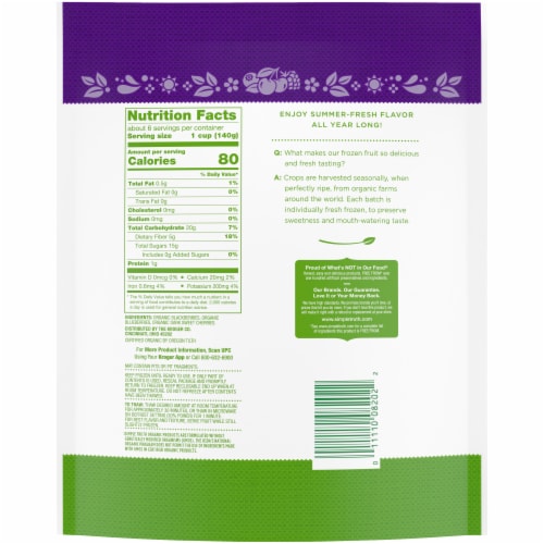 Simple Truth Organic® Cherry Berry Blend Perspective: back