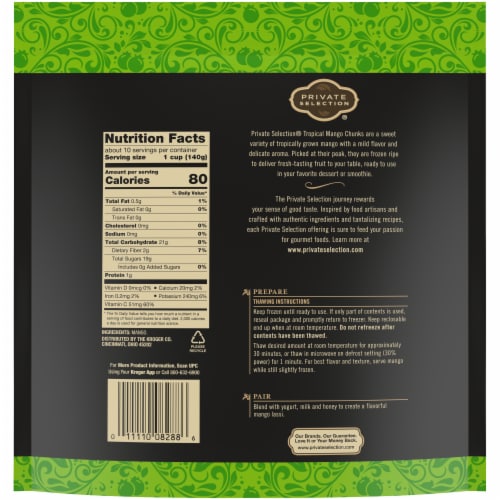 Private Selection® Frozen Tropical Mango Chunks Perspective: back