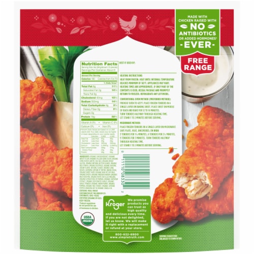Simple Truth Organic® Frozen Breaded Buffalo Style Chicken Tenders Perspective: back