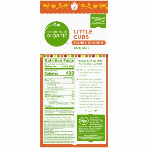 Simple Truth Organic™ Little Cubs Honey Graham Cookies Perspective: back